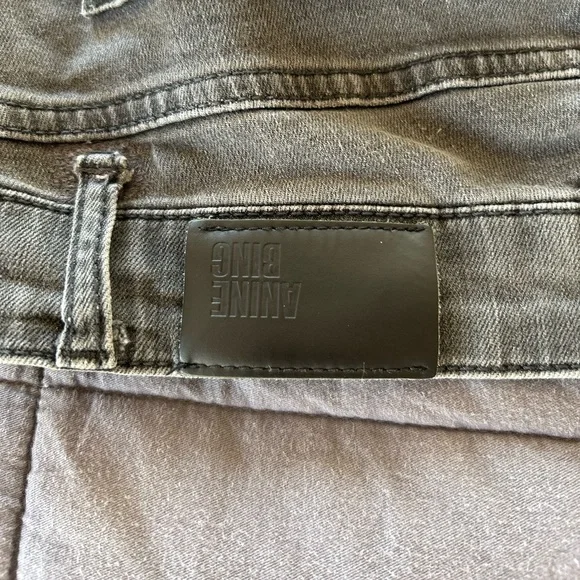 Anine Bing iron grey jeans with zippers - Picture 7 of 15
